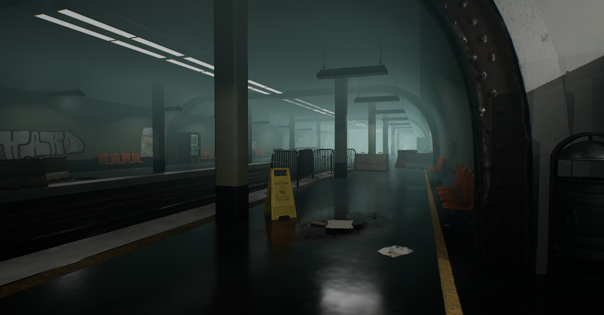 Metro platform — atmospheric in-game environment