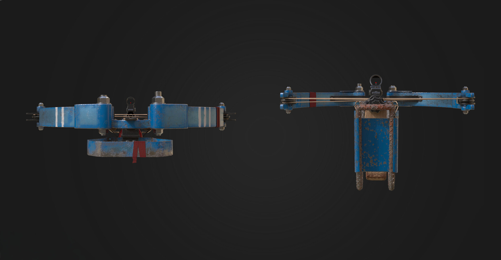 Crossbow combined front and back views